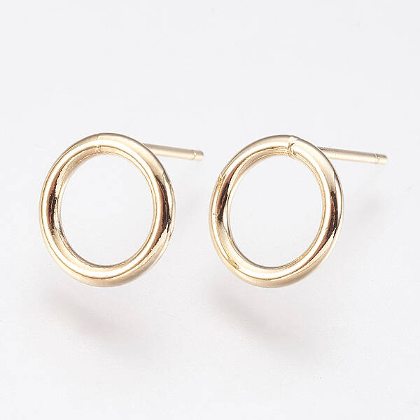 Long-Lasting Plated Brass Stud Earrings