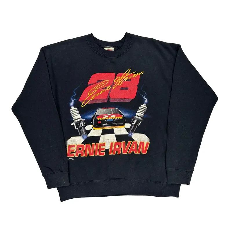 Nutmeg Nascar Sweatshirt - Large Black Cotton | Size: large