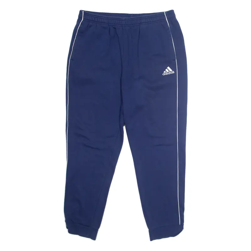 ADIDAS Mens Joggers Blue Tapered XL W34 L30