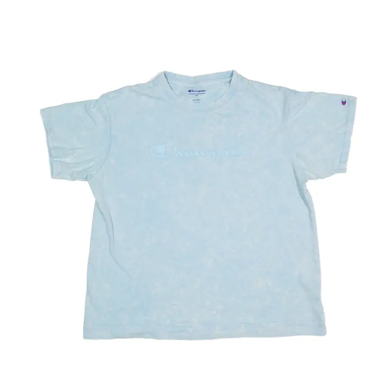 CHAMPION Tie Dye T-Shirt Blue Short Sleeve Womens L
