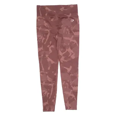 GYMSHARK Activewear Camo Womens Leggings Maroon Skinny S W26 L25