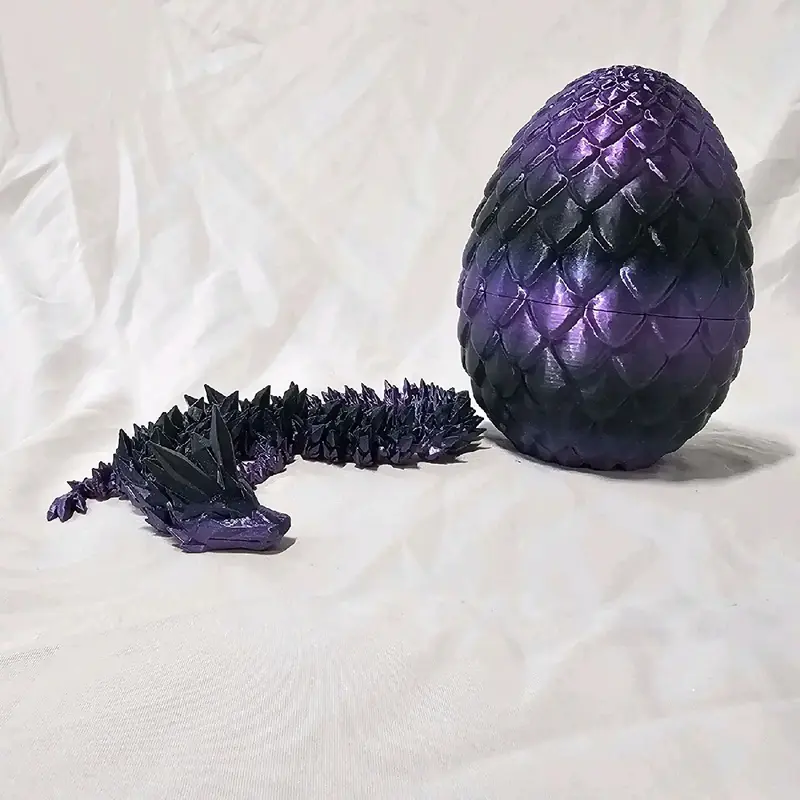 3D Printed Crystal Dragon With Egg
