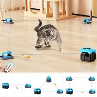 【Upgraded weight for 2025 New Cat toy】AsFrost Pet Lure Coursing Machine for Interactive Cat & Dog Toy, Auto/Remote Contro...