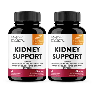 【Sandhus】Kidney Cleanse Detox, Support Bladder & Urinary Tract, Natural Cranberry, Grape Seed, Uva Ursi Extract Healthcar...