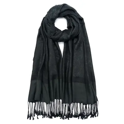 Paisley Pashmina Shawl Wrap Women Reversible Vintage Jacquard Rave Scarf With Fringe For Evening Wedding