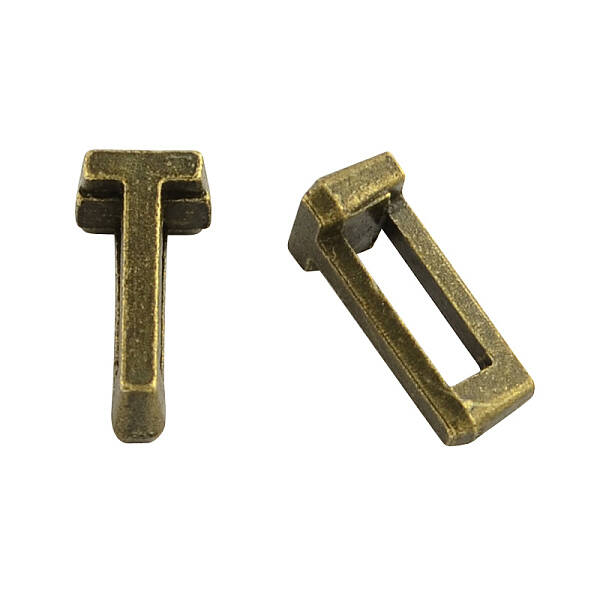 Tibetan Style Alloy Letter Slide Charms