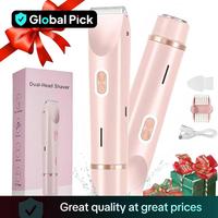 Mother's Day Gift, Electric Hair Trimmer for Women, 1 Box Rechargeable 2 in 1 Body & Facial Diffuser Hair Removal Double Head...
