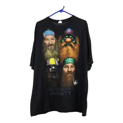 Duckboat Dynasty Anvil Graphic T-Shirt - 2XL Black Cotton