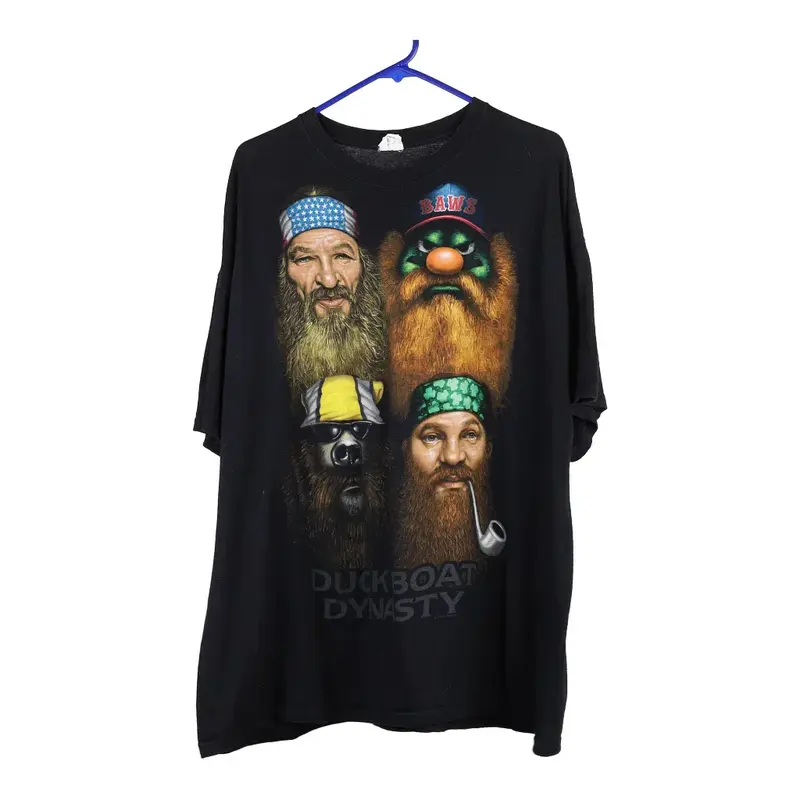 Duckboat Dynasty Anvil Graphic T-Shirt - 2XL Black Cotton