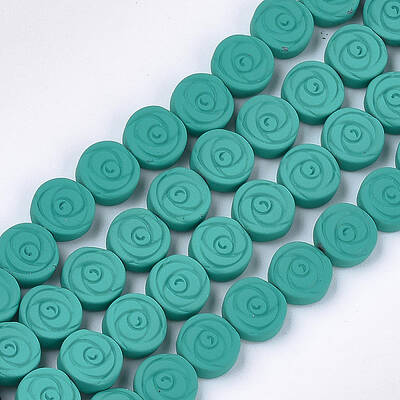 Spray Painted Non-magnetic Synthetic Hematite Beads Strands