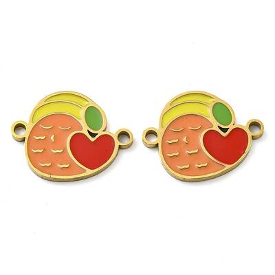 316 Surgical Stainless Steel Enamel Connector Charms