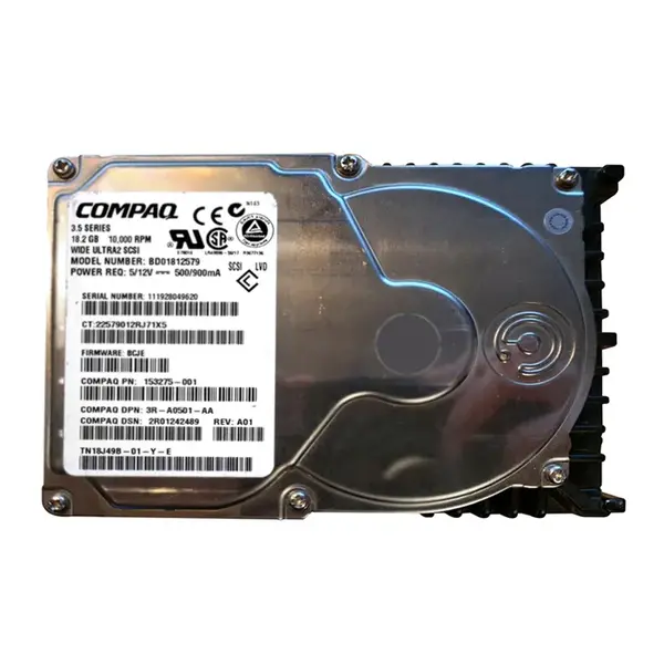 153275-001 Compaq 18.2GB Wide Ultra2 SCSI 10000 3.5-inch Hard Drive