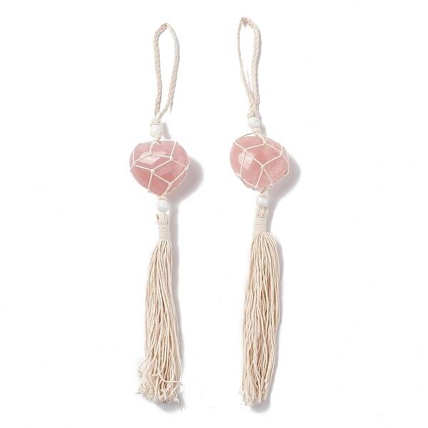Natural Rose Quartz Pendant Decorations