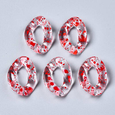Transparent Spray Paint Acrylic Linking Rings