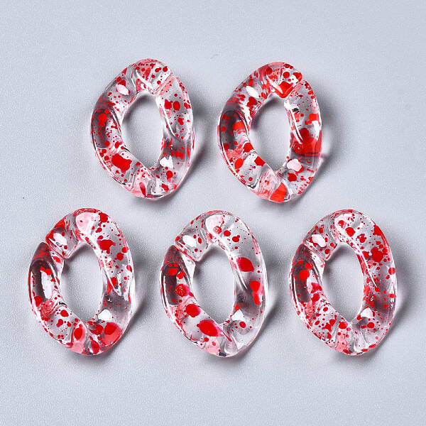 Transparent Spray Paint Acrylic Linking Rings
