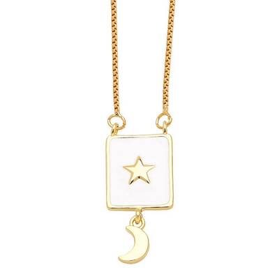 Brass Enamel Pendant Necklaces