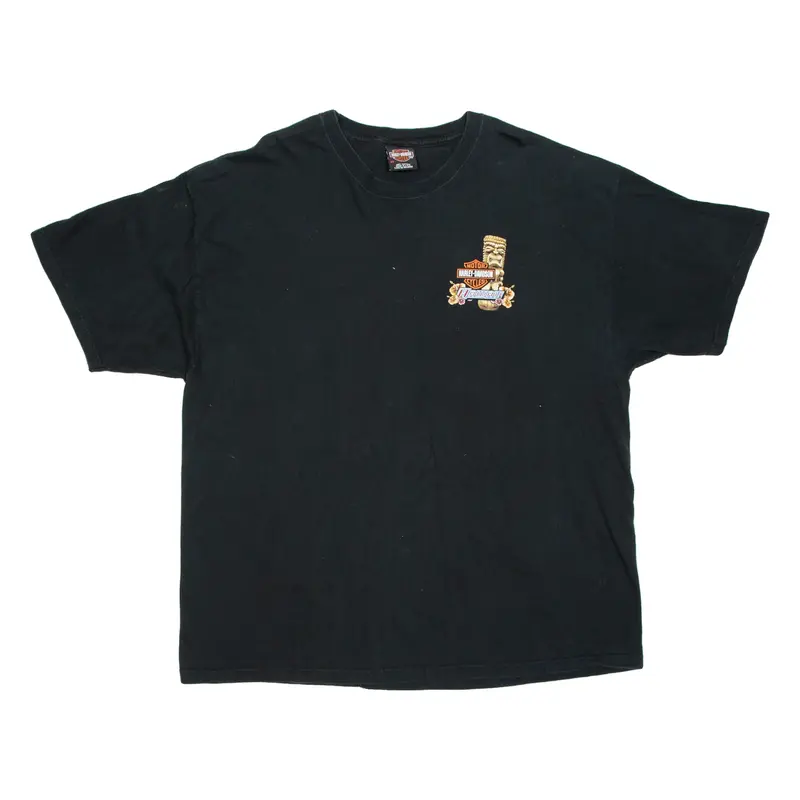 HARLEY DAVIDSON Mens T-Shirt Black USA 2XL