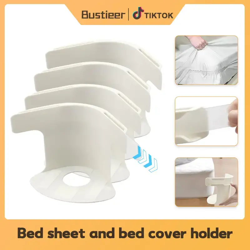 Lock Sheet Holders Set of 4, Heavy Duty Bed Sheet Holders with Fitted Sheet Straps, Keep Sheets Firm & Tight, Corner Fitted f...