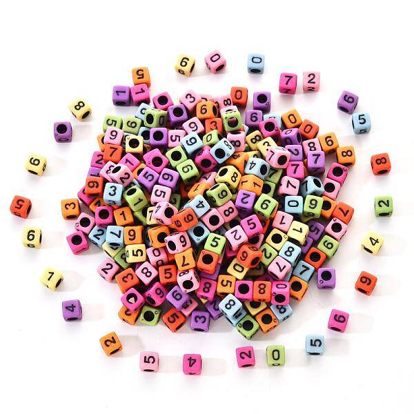 Opaque Mixed Colors Acrylic Beads