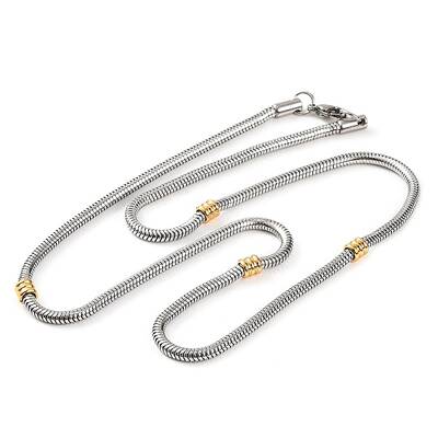 304 Stainless Steel Round Snake Chain Necklaces for Women