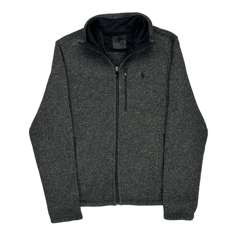 Ralph Lauren Fleece Jacket - Medium Grey Wool Blend
