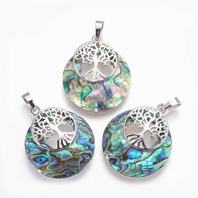 Natural Paua Shell Pendants