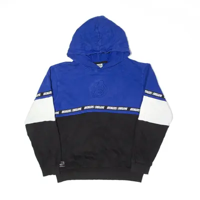 MARVEL Embossed Avengers Endgame Hoodie Blue Pullover Boys L