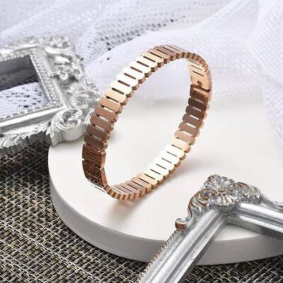 Ion Plating(IP) 304 Stainless Steel Hinged Bangles for Women