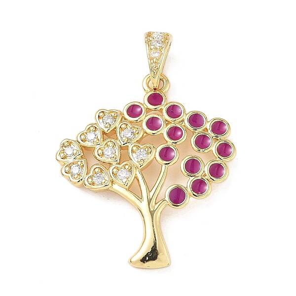 Brass Micro Pave Clear Cubic Zirconia Pendants