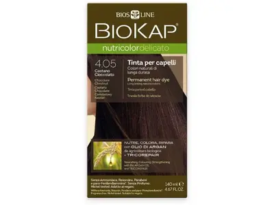 Biokap NUTRICOLOR DELICATO - Hair color - 4.05 Chocolate chestnut 140 ml