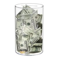 Clear Piggy Bank for Adults Kids, Transparent Money Bank for Cash Savings and Coin Savings, Acrylic Clear Box Must be Broken ...