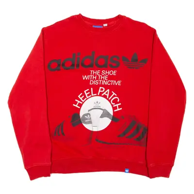 ADIDAS The Shoe With The Heel Patch Mens Sweatshirt Red M