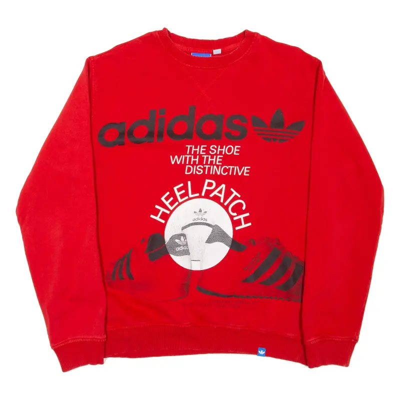 ADIDAS The Shoe With The Heel Patch Mens Sweatshirt Red M