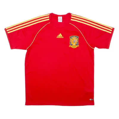 ADIDAS Spain Mens Football Shirt Jersey Red L