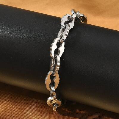 304 Stainless Steel Oval Link Chains Bracelets for Men & Women