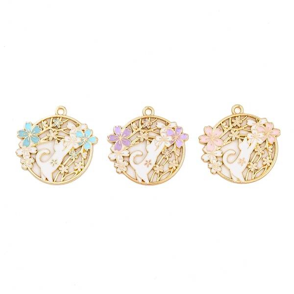 Rack Plating Alloy Enamel Pendants