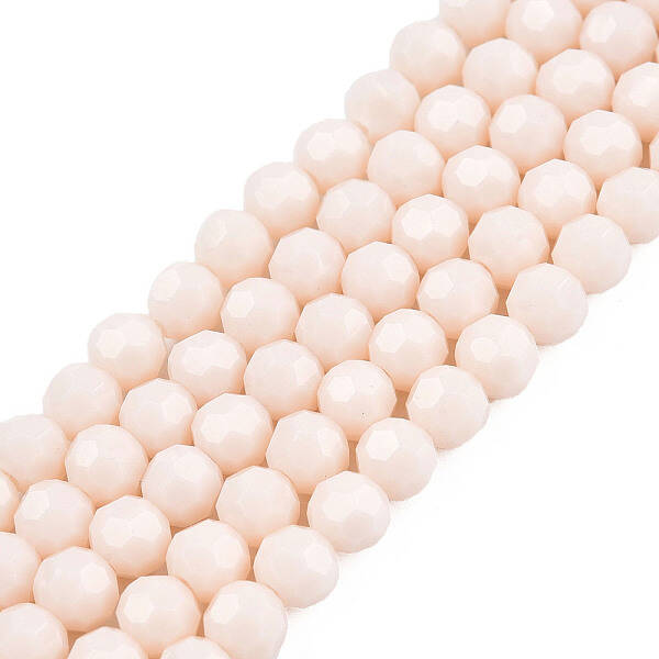 Opaque Solid Glass Bead Strands