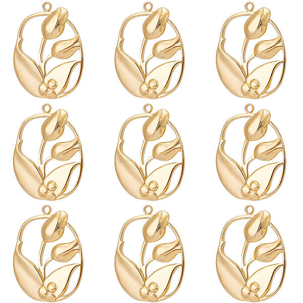10Pcs 304 Stainless Steel Pendants