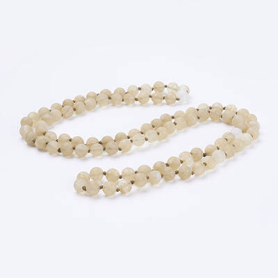 Watermelon Stone Glass Beaded Necklaces