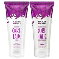 Not Your Mother's Curl Talk Frizz Control Sculpting Gel & Defining Cream (2-Pack) - 6 fl oz - Formulated with Rice Curl Compl...