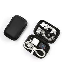 Waterproof Zipper Storage Bag, 1 Piece Black Data Cable Earphone Storage Bag, Keychain Coin Purse, Home Organizer for Home Of...