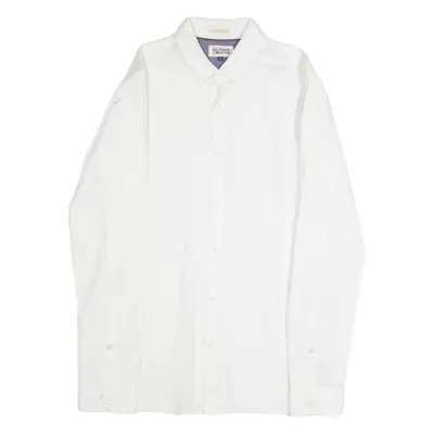 TOMMY HILFIGER Slim Fit Mens Formal Shirt White Long Sleeve S