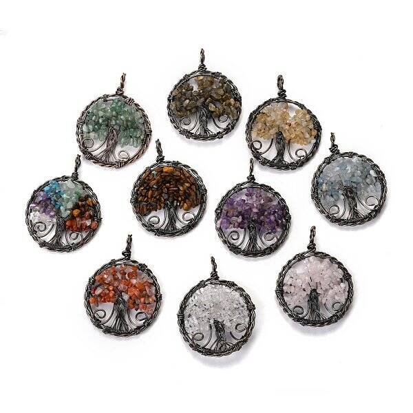 Natural Mixed Gemstone Pendants