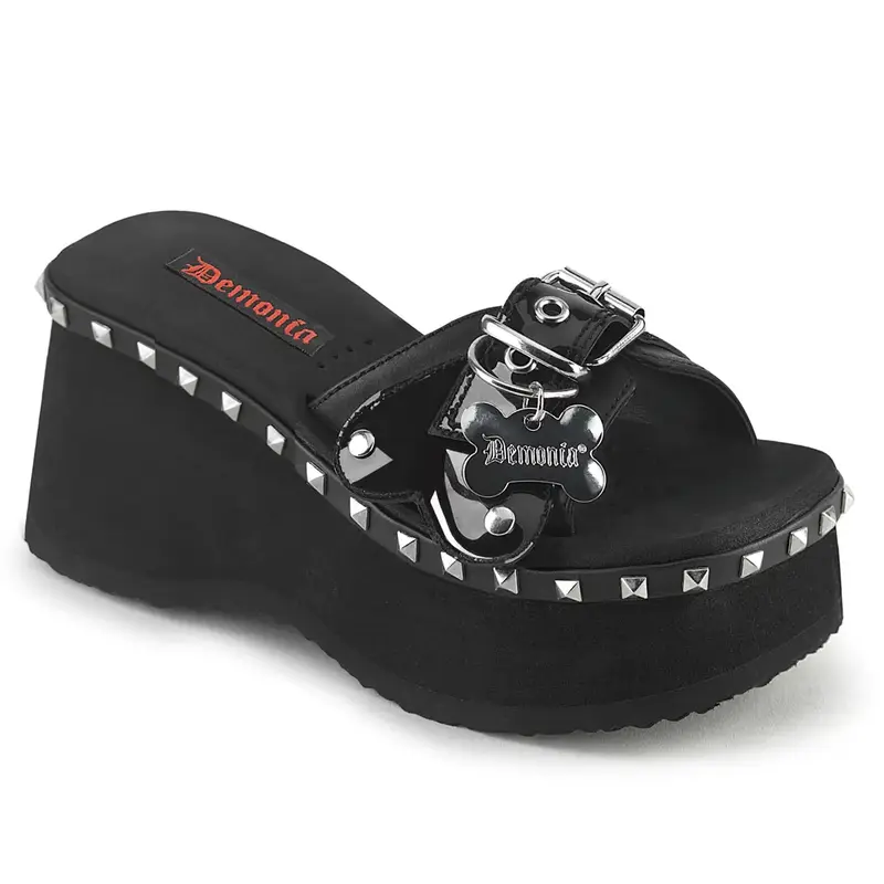 Women's Funn-28 Black Vegan Leather \