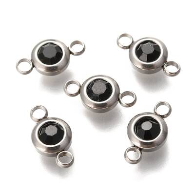 304 Stainless Steel Rhinestone Links Connectors
