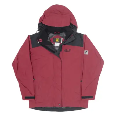 MAMMUT Rain Jacket Maroon Womens UK 10