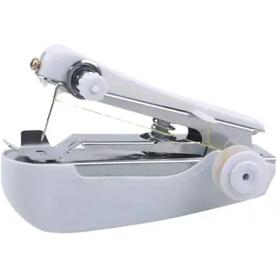 Handheld Sewing Machine,Multi-Functional Manual Mini Hand Sewing Machine Home Travel Use Tool,White