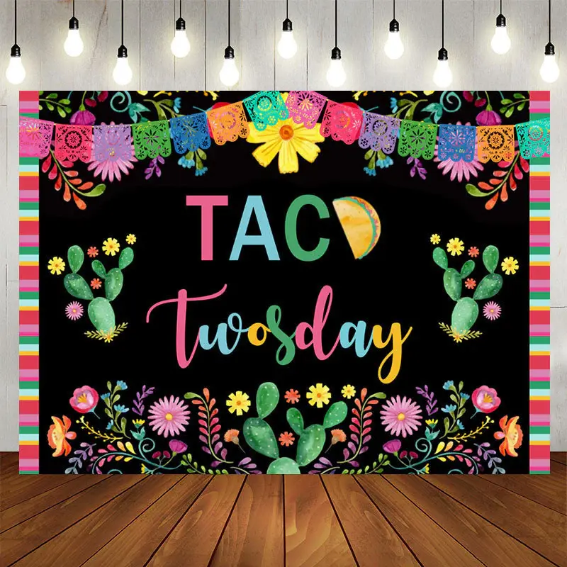 Aperturee Colored Plants With Black 2nd Birthday Backdrop