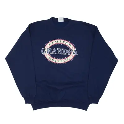 SANTEE Limited Edition Grandpa Sweatshirt Blue Mens L