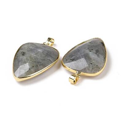 Faceted Natural Labradorite Pendants